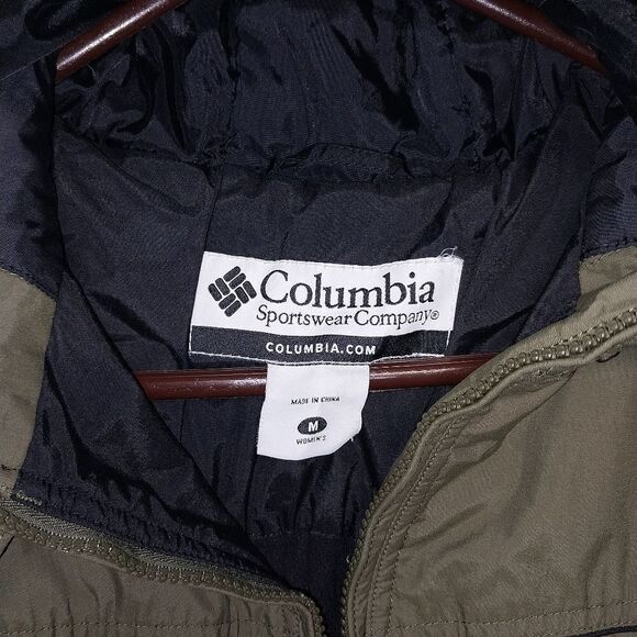 Columbia Insulated Jacket Women's Medium Green Hooded - Picture 6 of 12